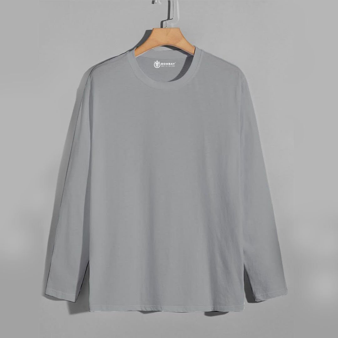 Melange Grey Full Sleeves T-shirt